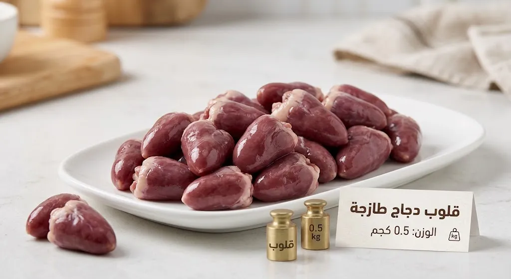 [POU-01-003-0003] قلوب دجاج طازج 0.5 كجم