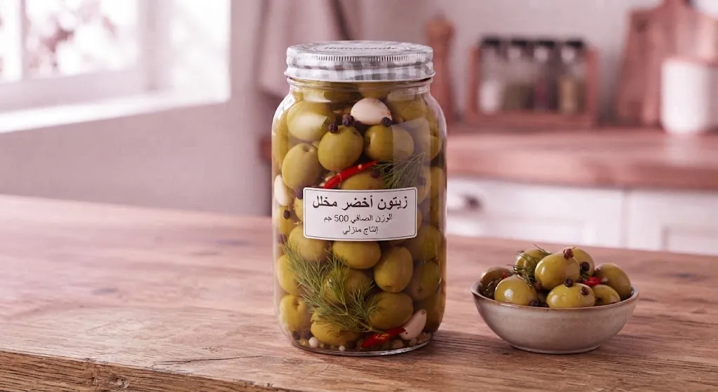 [FOD-04-002-0003] زيتون أخضر مخلل 500 جم