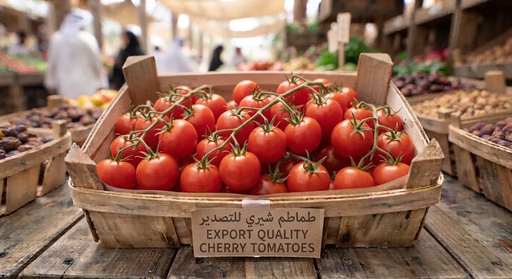 Tomate cherry para exportação