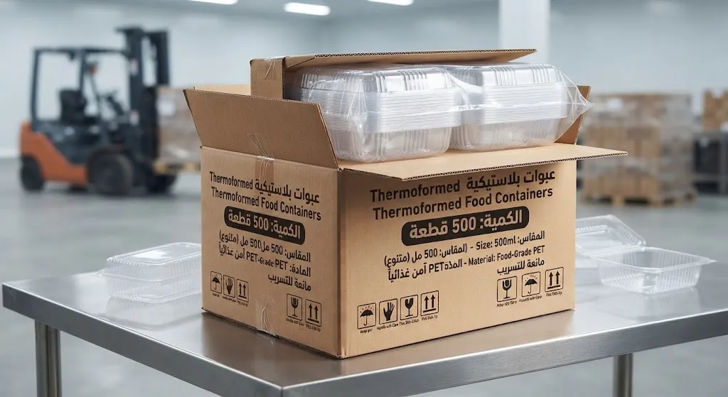 عبوات بلاستيكية Thermoformed للأطعمة - 500 قطعة
