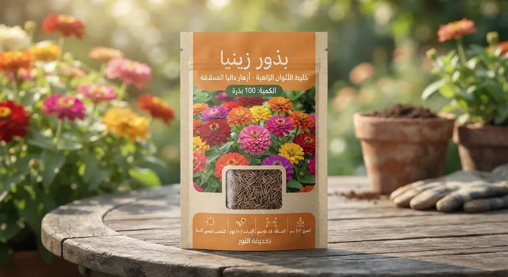 [ORN-04-001-0002] بذور زينيا - كيس 100 بذرة