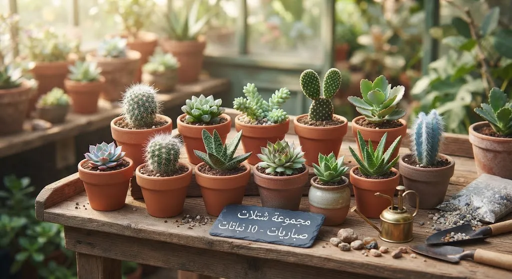 [ORN-04-002-0003] شتلات صباريات - 10 شتلات