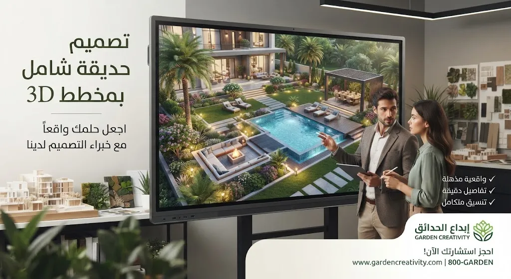 [ORN-08-004-0002] تصميم حديقة شامل بمخطط 3D